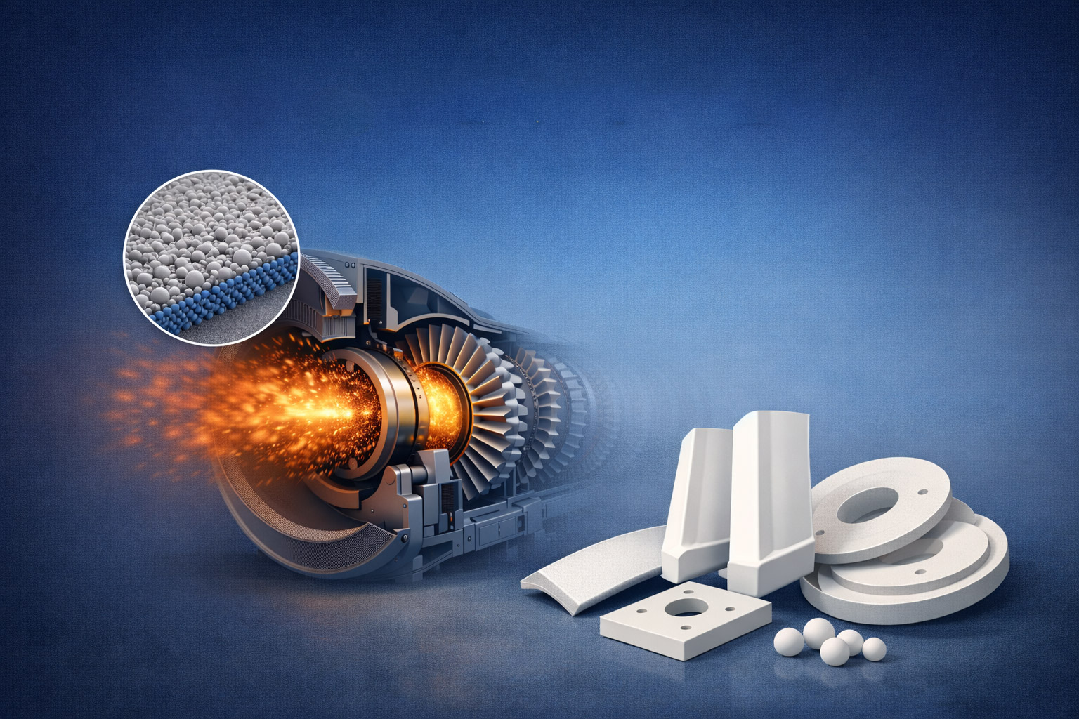 توسعه سرامیک‌های نانویی با مقاومت بالا برای توربین‌های گازی