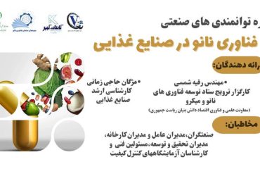 دوره صنعتی کاربردهای فناوری نانو در صنایع غذایی برگزار می‌شود