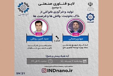 لایو صنعتی: تولید و فرآوری نانوکلی (خاک رس نانو)، چالشها و فرصتها – 7 مهر